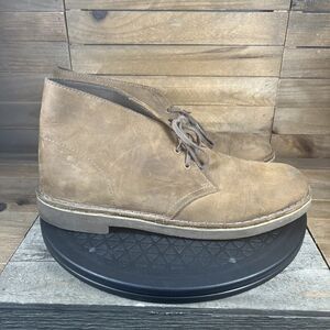 Clarks Bushacre 2 Mens Size 9M Chukka Lace Up Brown Leather Ankle Casual Boots